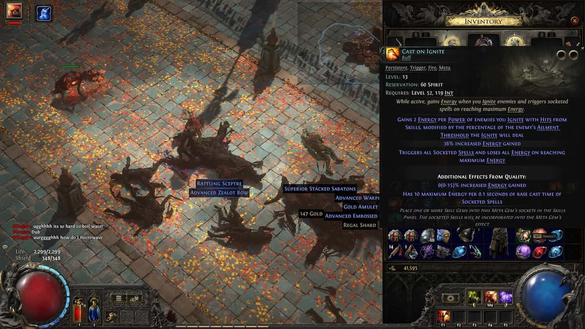 Cast on Ignite Gem in Path of Exile 2