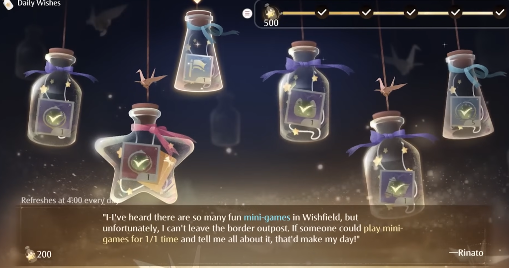 An image of Daily Tasks in Infinity Nikki