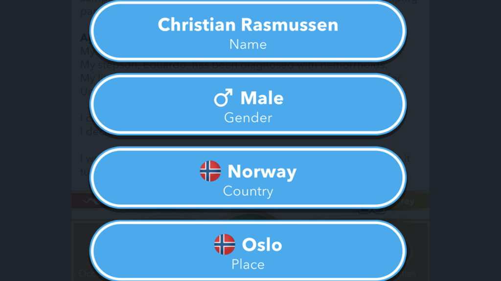 BitLife being born in Norway