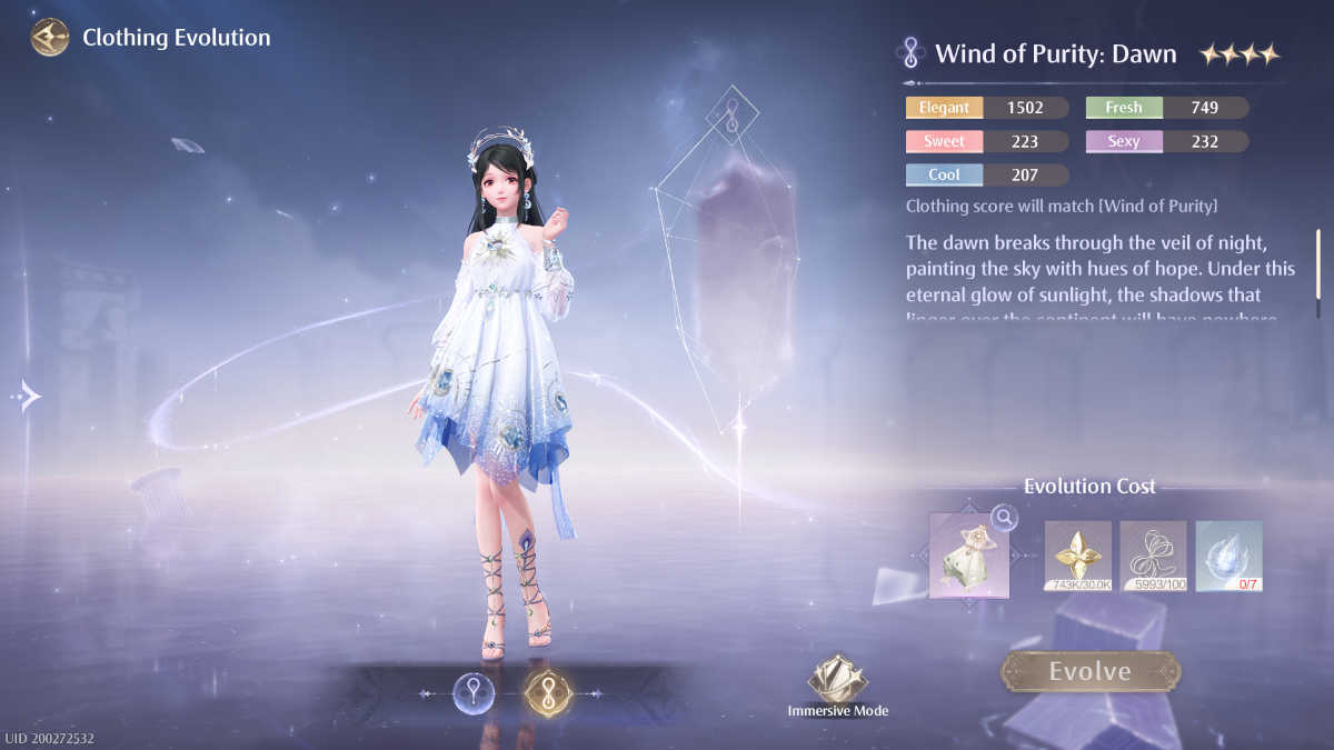 How to use Calm Thoughts in Infinity Nikki