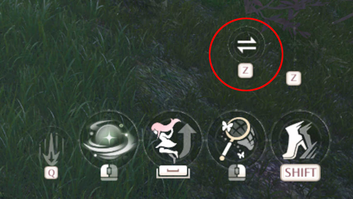 The consumables button in Infinity Nikki