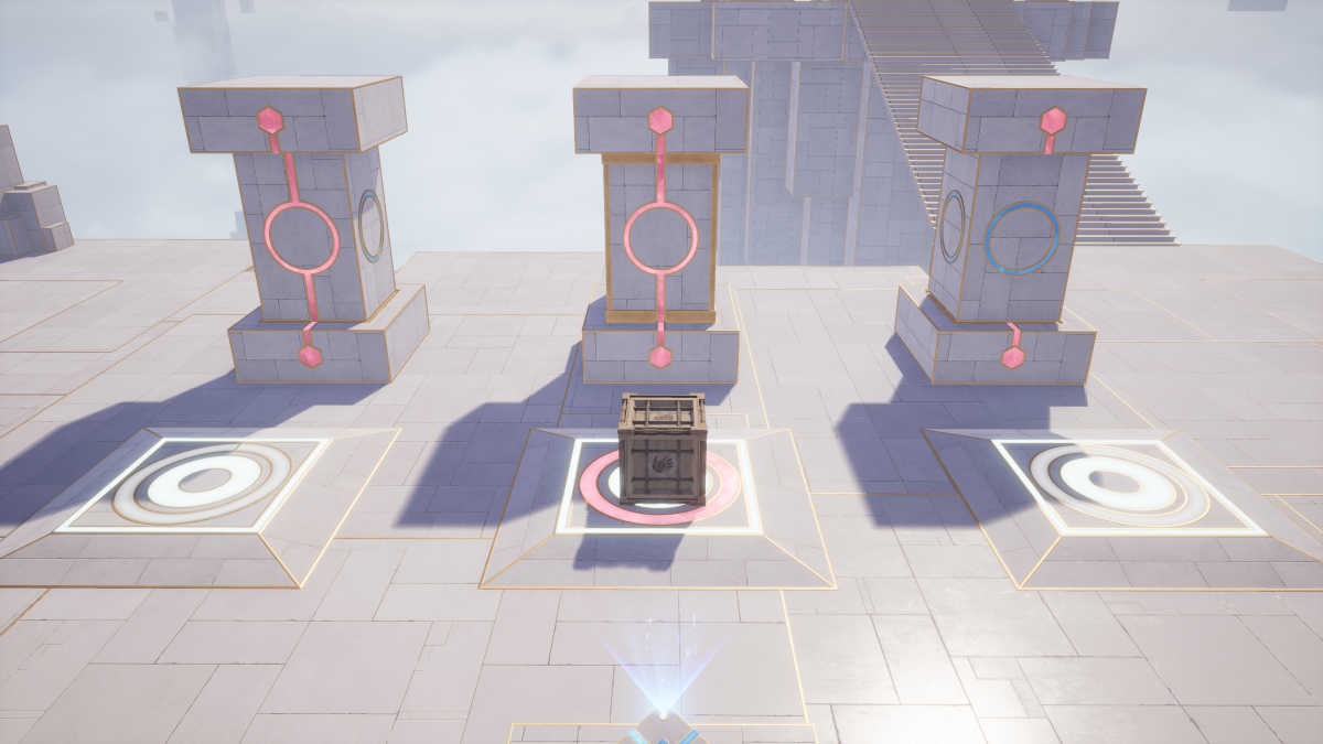 Use the box to hold pillars in the Dream Warehouse Curio Domain in Infinite Nikki