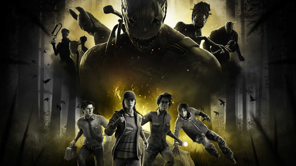 Survivors and killers standing over each other in Dead by Daylight.