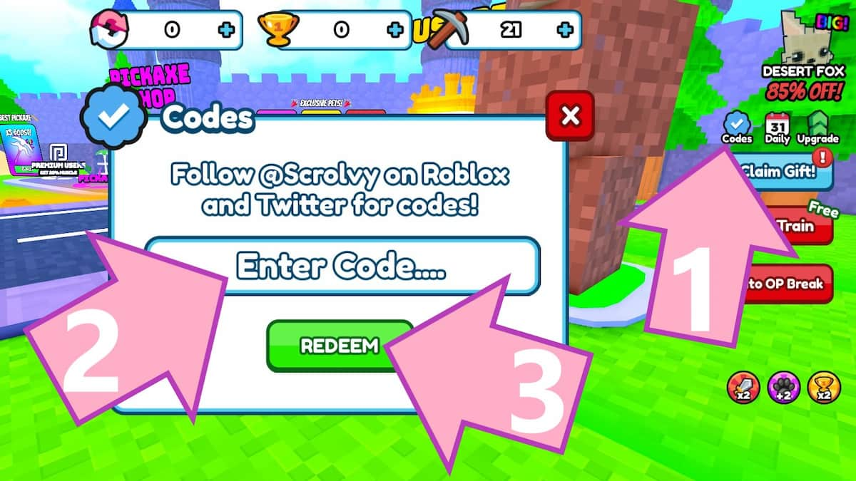 How to redeem +1 Block Per Click codes