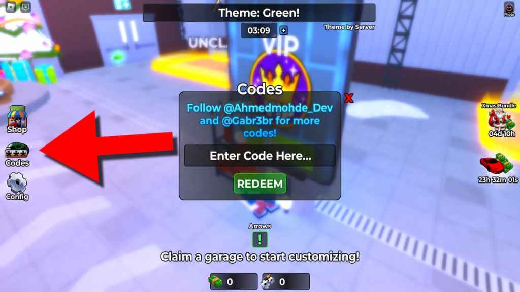 How to redeem Rate My Car codes.