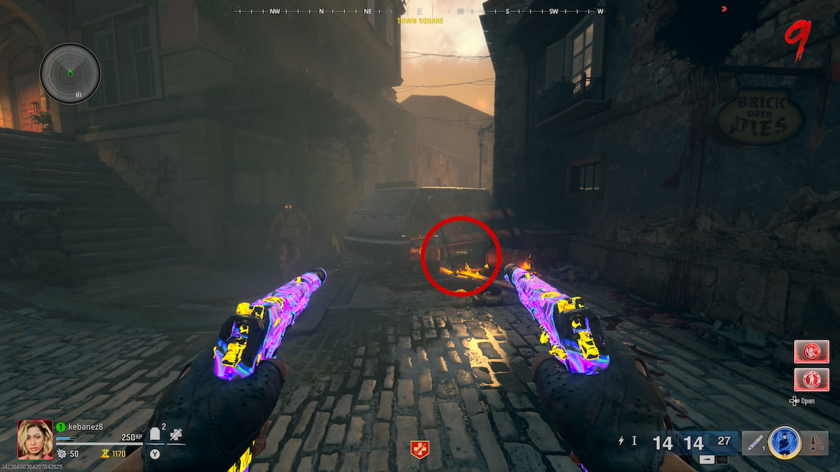 Flaming car in BO6 Zombies