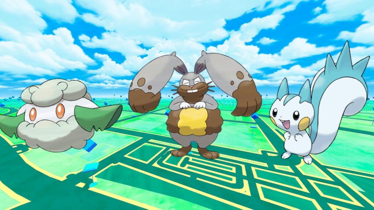 Cottonee, Diggersby, and Pachirisu