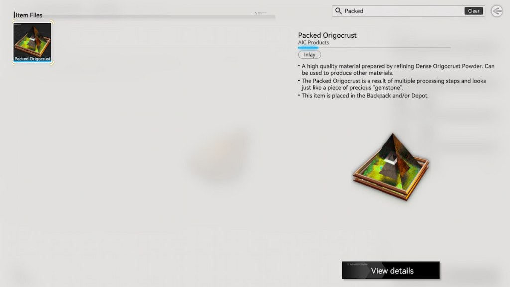 Packed Origocrust in Arknights: Endfield