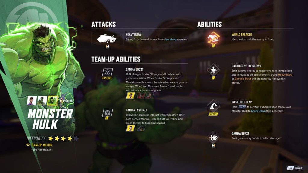 Monster Hulk's kit in Marvel Rivals.