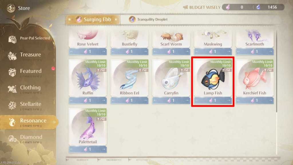 Purchase Lamp Fish with Surging Ebb in Infinity Nikki