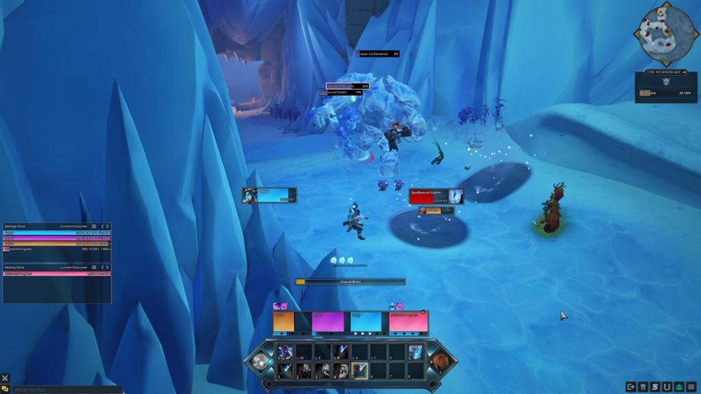 A player fighting an enemy in Fellowship