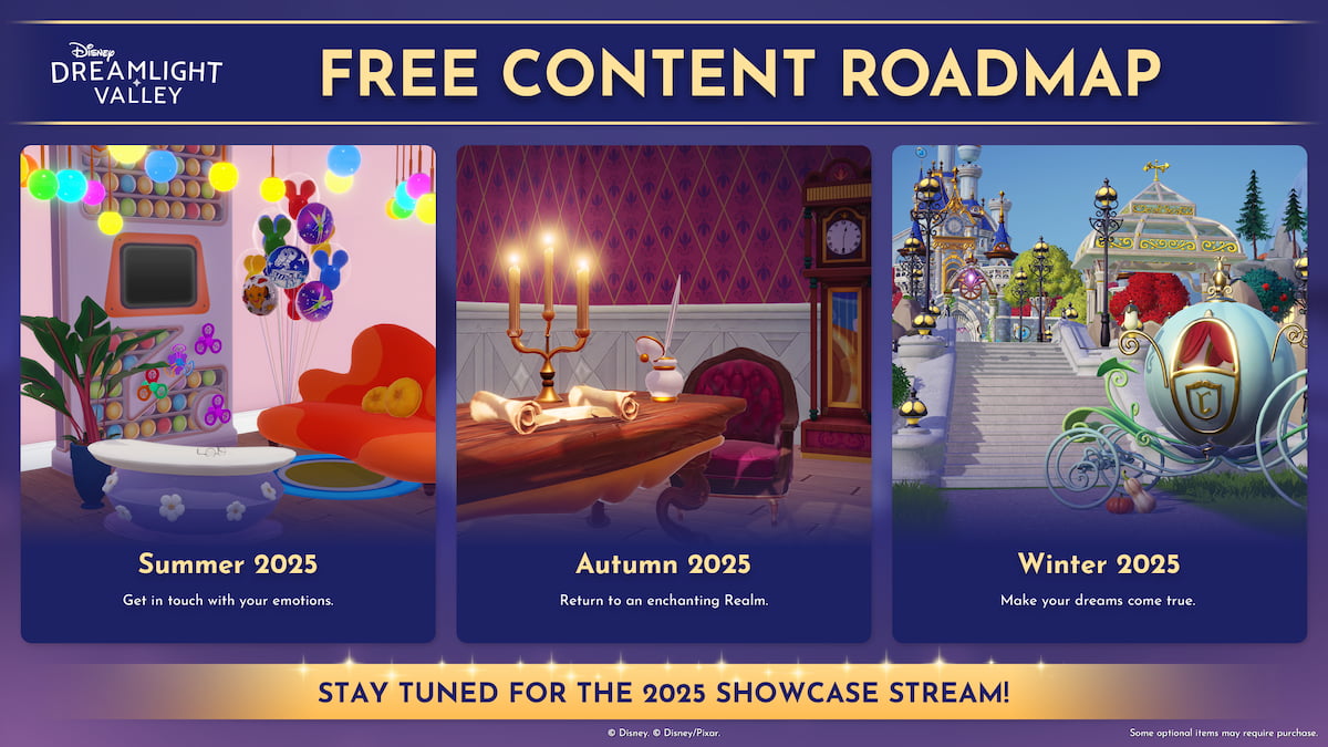 Disney Dreamlight Valley updated 2025 roadmap