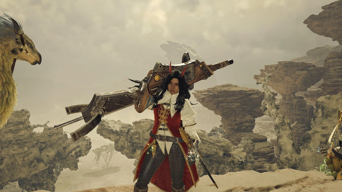 Hunter wielding a Heavy Bowgun