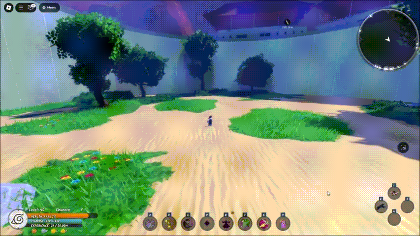 A showcase of the Chameleon Invocation skill of the Purple Eyes Clan in the Ninja Time Roblox experience