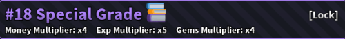 Special Grade title in Verse Piece Roblox experience