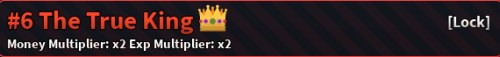 The True King title in Verse Piece Roblox experience