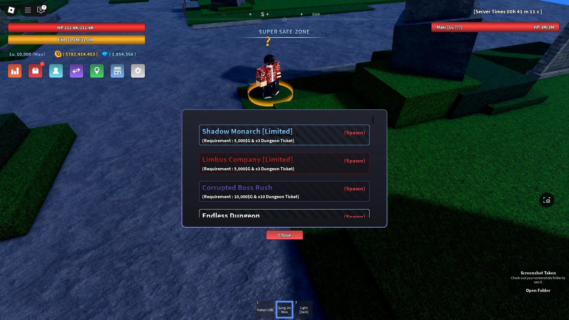 Spawn dungeon NPC location on the Runes Island in Verse Piece Roblox experience