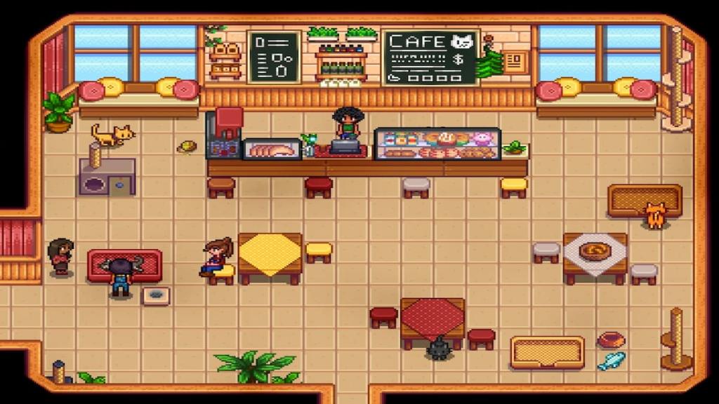 Pet cafe in Stardew Valley