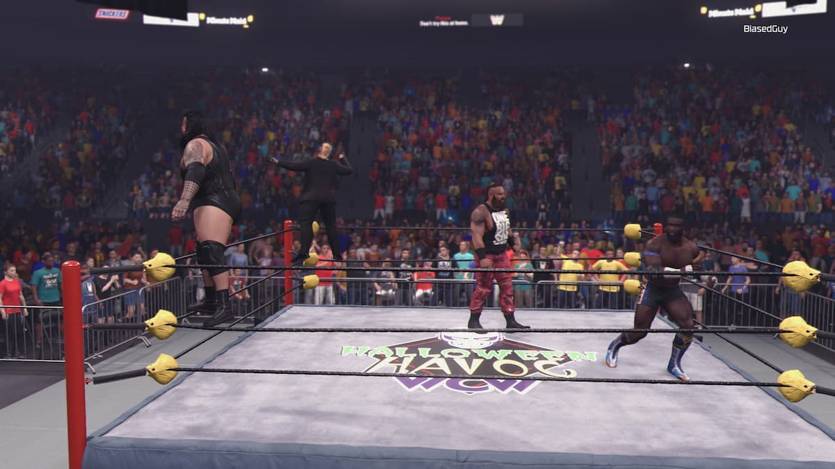 Image of 8-man tag team in WWE 2K25