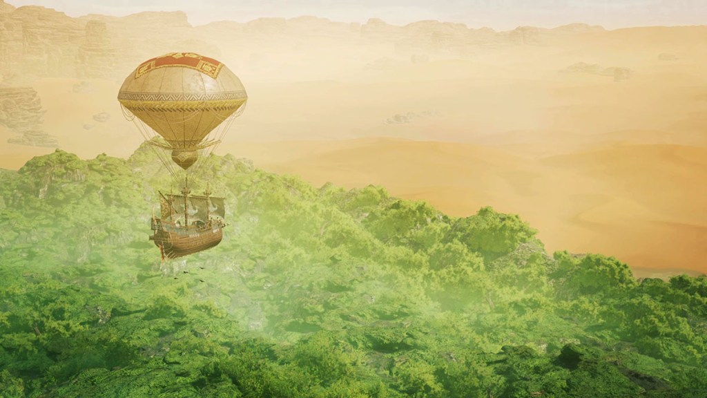 An airship in Monster Hunter Wilds