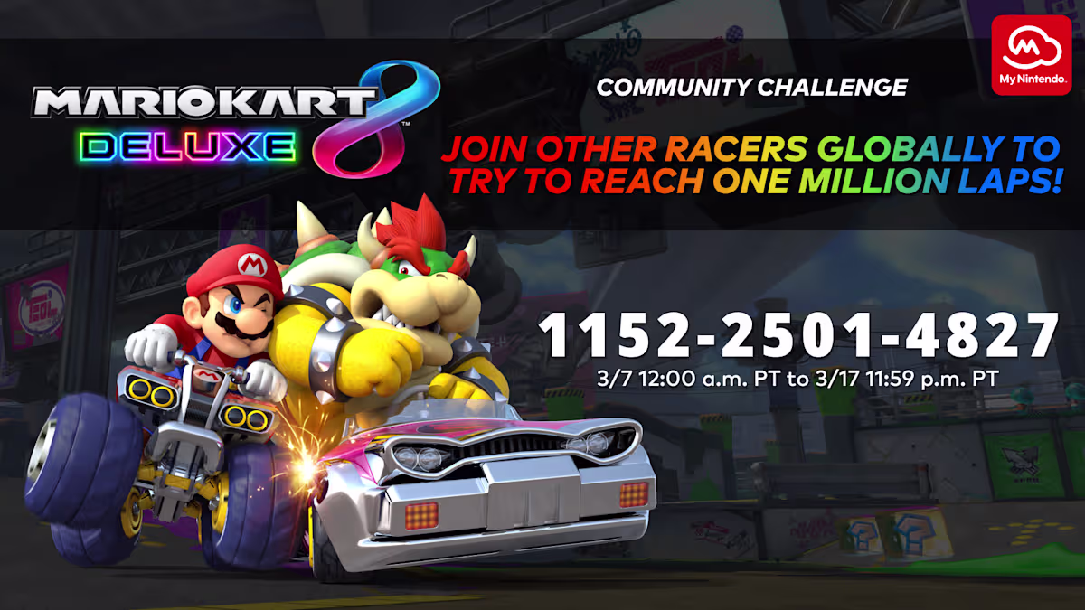 Mario Kart 8 Deluxe Community Day challenge code and schedule