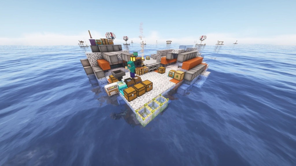 FTB OceanBlock 2 modpack via Minecraft