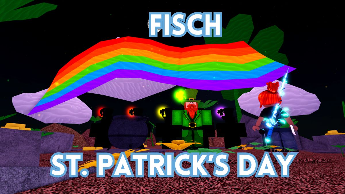 The St. Patrick's Day podium in Roblox Fisch