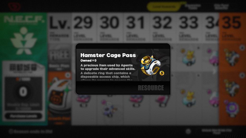Hamster Cage Pass is skill level up material.