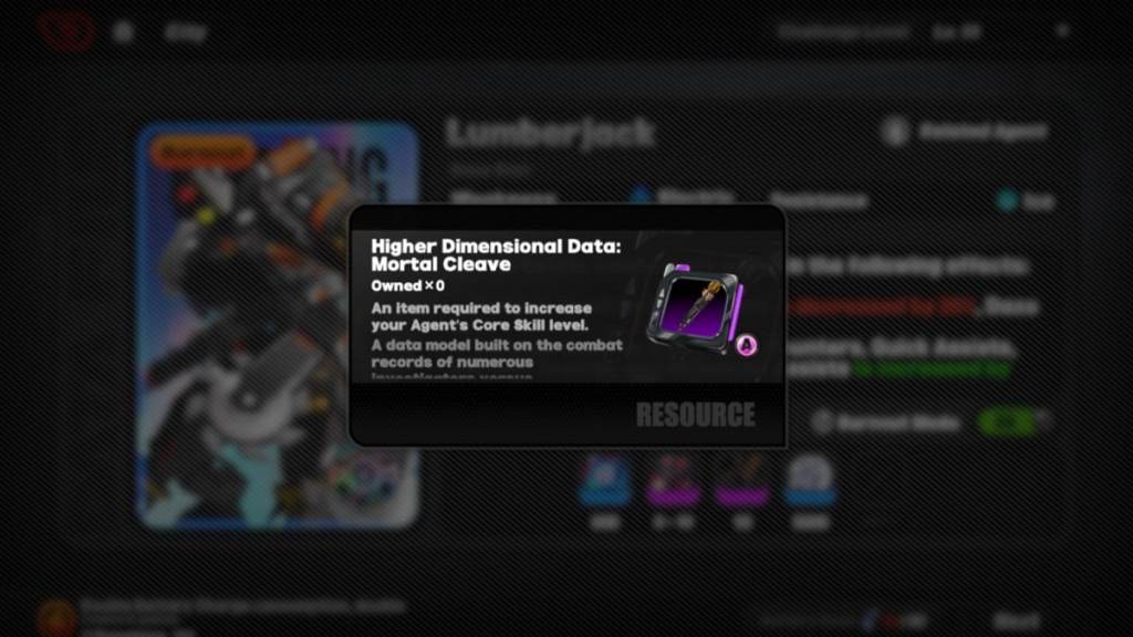 Higher Dimensional Data Mortal Cleave for Soldier Anby's Core Skills.