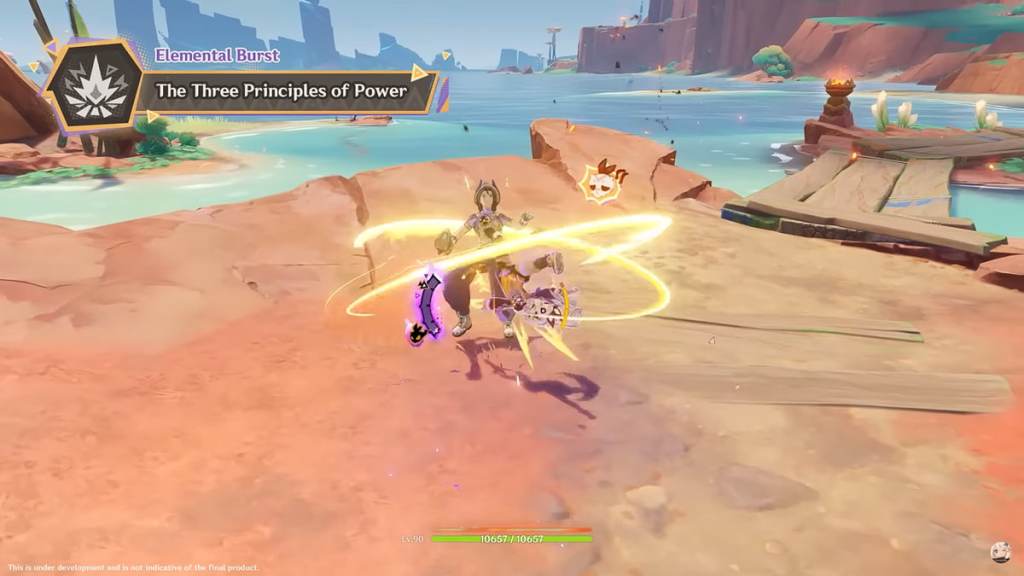 Iansan attacks an enemy in Genshin Impact