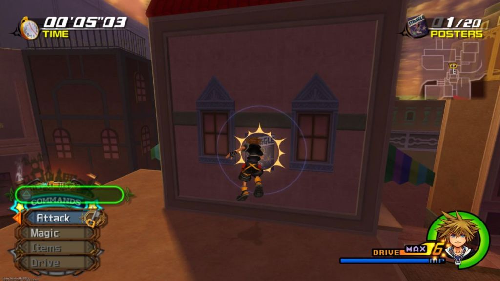 Kingdom Hearts 2's Poster Duty has Sora sticking Struggle posters in Twilight Town