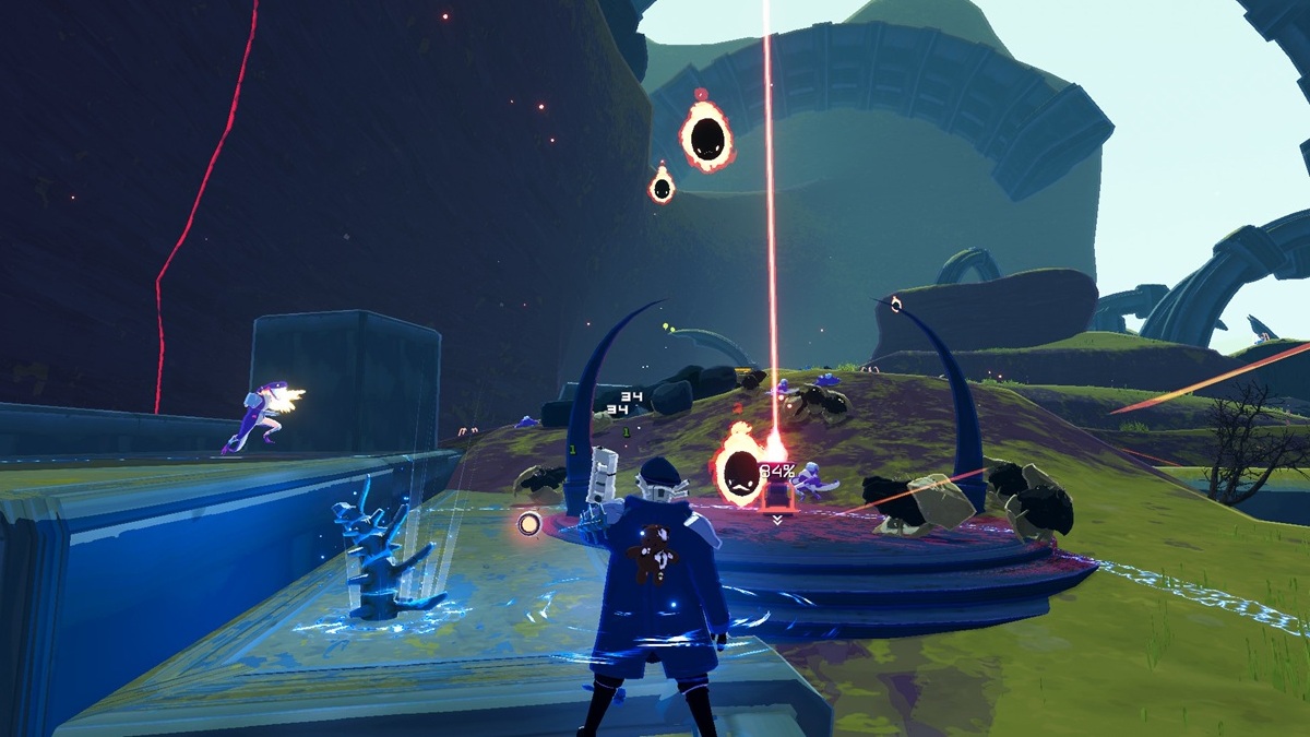 A gameplay screenshot from Risk of Rain 2's Steam page.