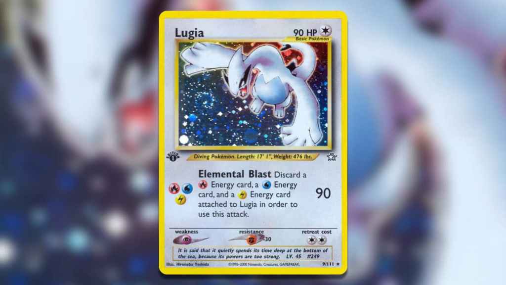 Screenshot of Neo Genesis Holofoil Lugia Pokemon TCG