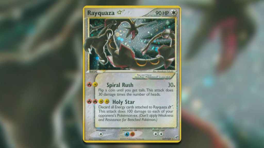 Screenshot of Rayquaza Star Deoxys Pokemon TCG