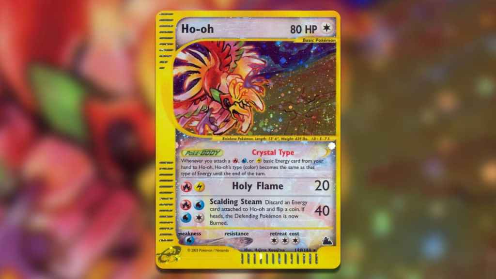 Screenshot of Skyridge Ho-Oh Pokemon TCG