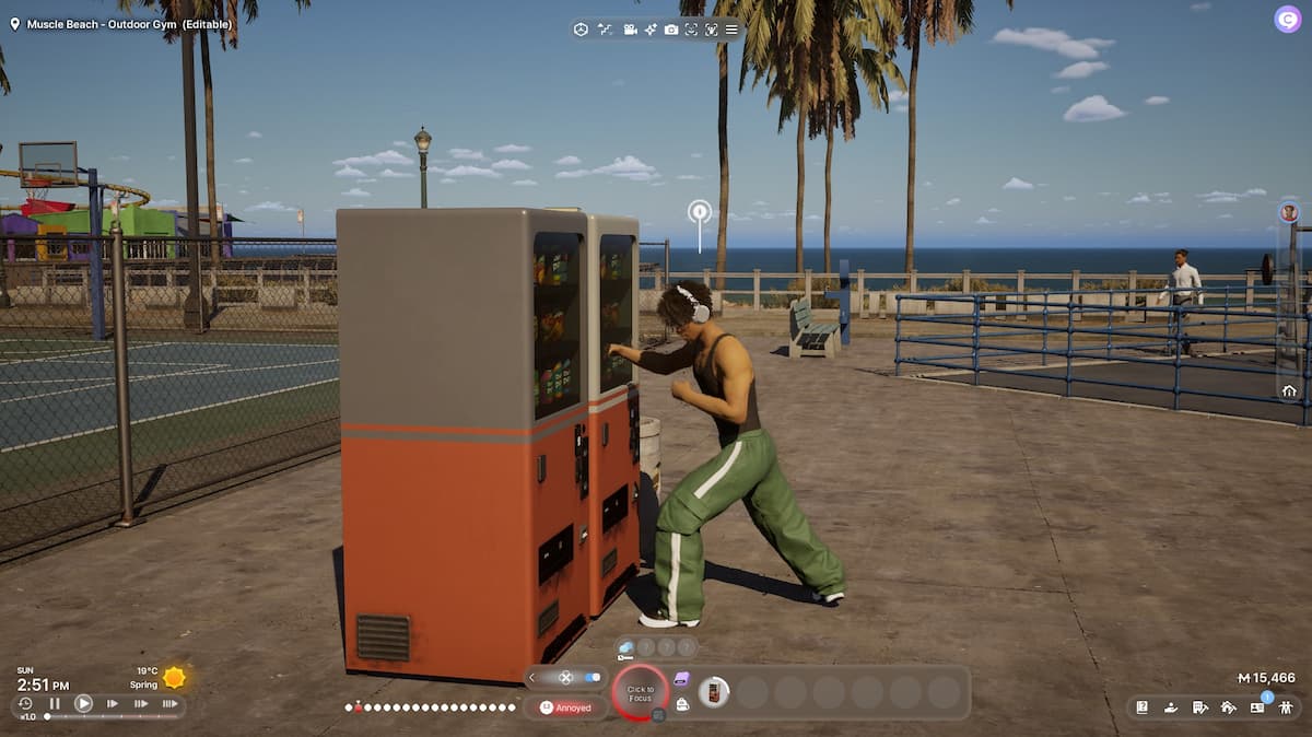 a zoi punching a vending machine in inzoi