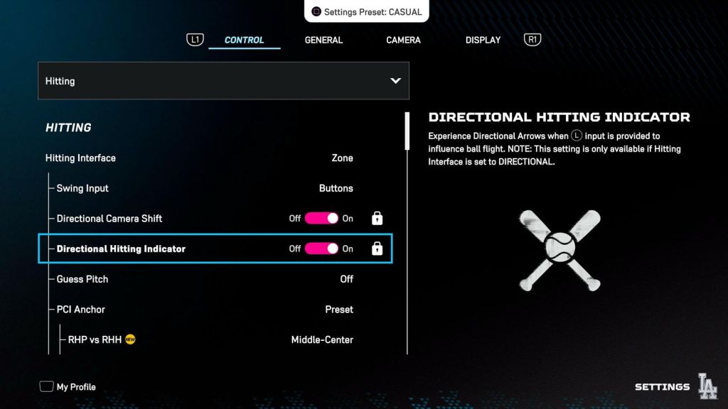 Timing settings in MLB The Show 25