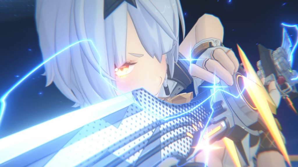 Silver Soldier Anby attacking with her Ultimate in Zenless Zone Zero