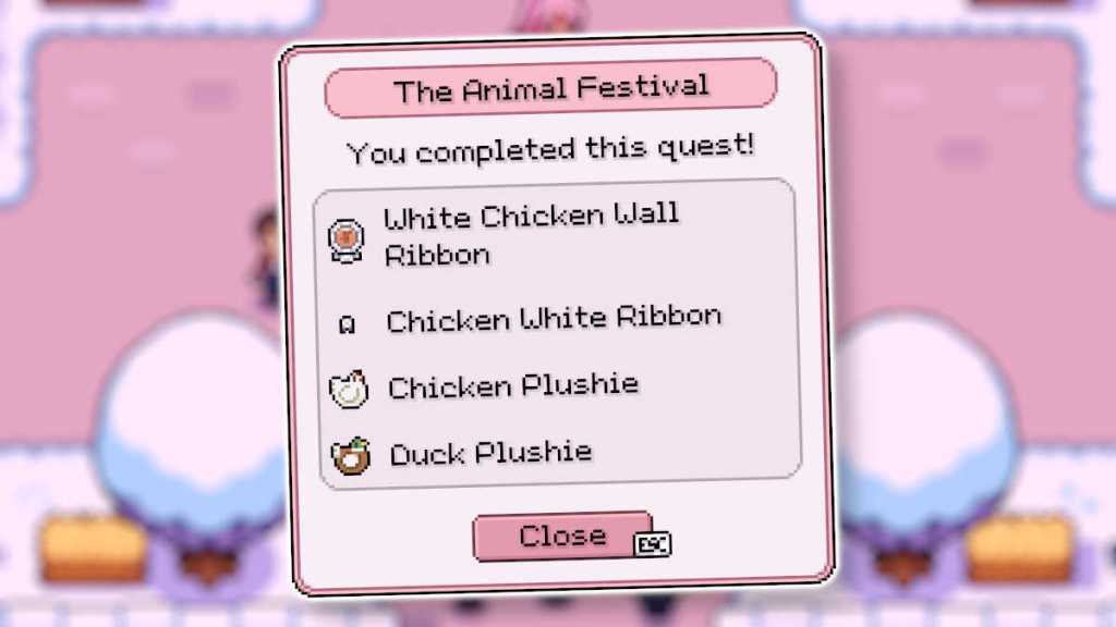 Rewards for coming third at the Animal Festival in Fields of Mistria