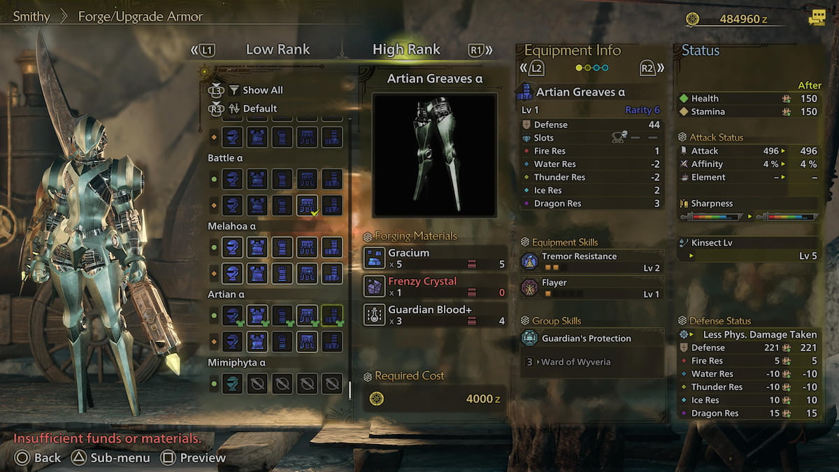 Unlocking the Artian Armor