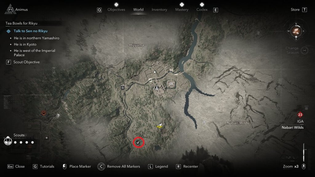 Assassin's Creed Shadows screenshot of the Kuji-kiri location: Cliffside Buddha.