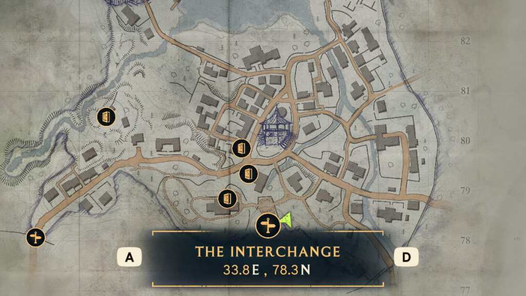 Atomfall Interchange on Wyndham Village map