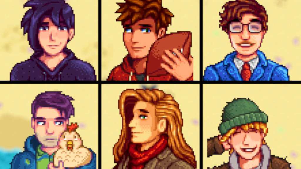 The bachelors of Stardew Valley