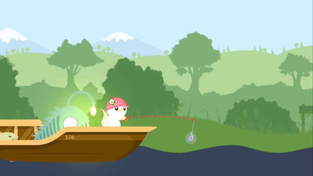 Cat fishing in Cat Goes Fishing