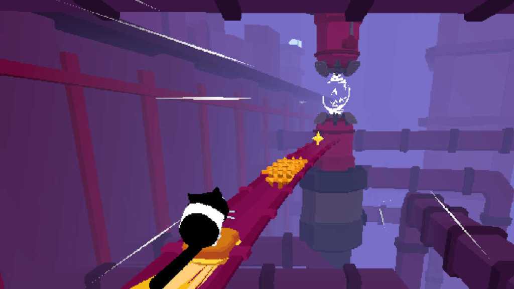 Cat and Toast in a 3D section of CATO: Buttered Cat