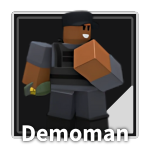 Demoman Tower from the Tower Defense Simulator Roblox experience