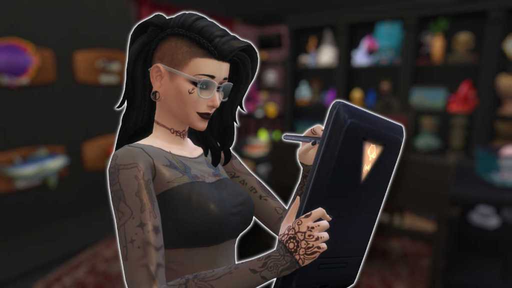 Practicing Tattooing on the Digitalistic Sketchpad in The Sims 4