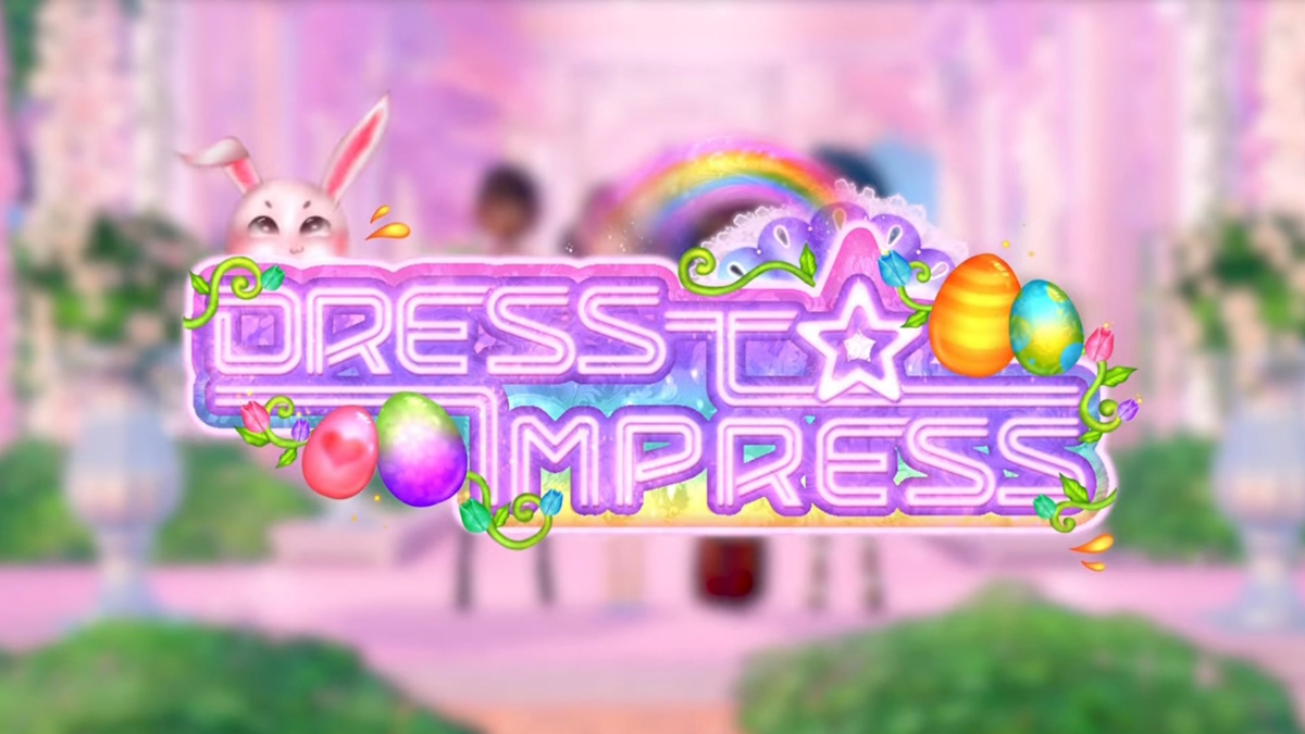 The Dress to Impress Easter update logo