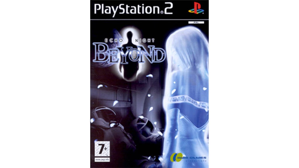 the cover art for Echo Night Beyond shows the back of a woman wearing what could be a wedding dress.