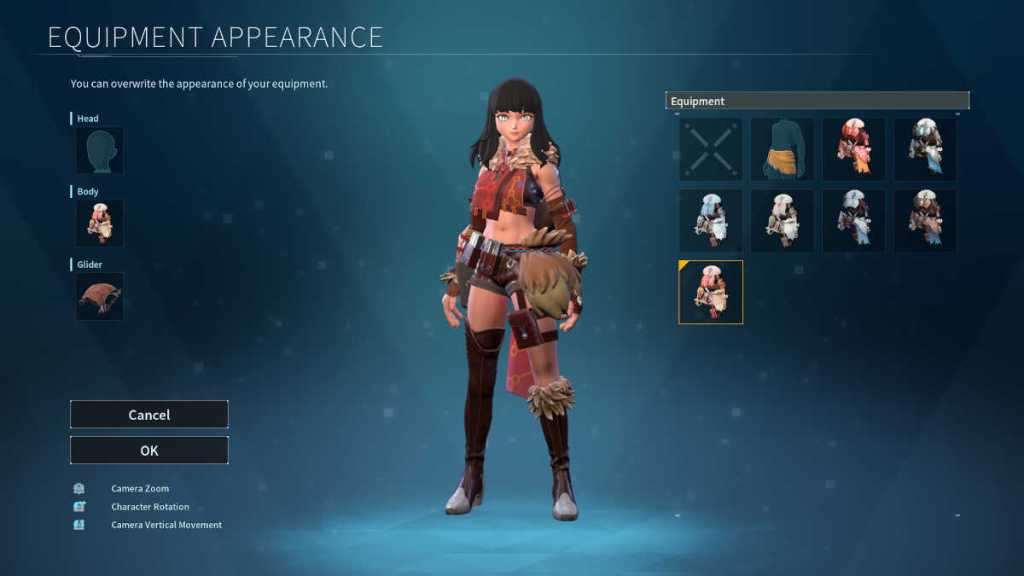 Changing the appearance of the character using the Antique Dresser in Palworld 